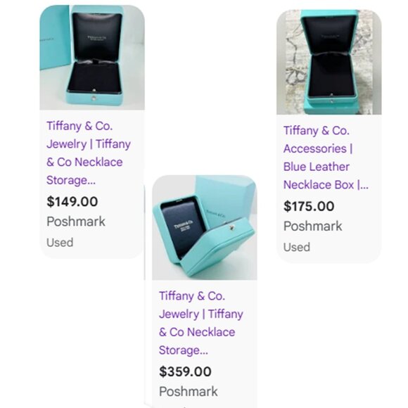 TIFFANY & CO Leather Necklace Presentation Box with Exterior Gift Box **MINT** - Picture 11 of 11